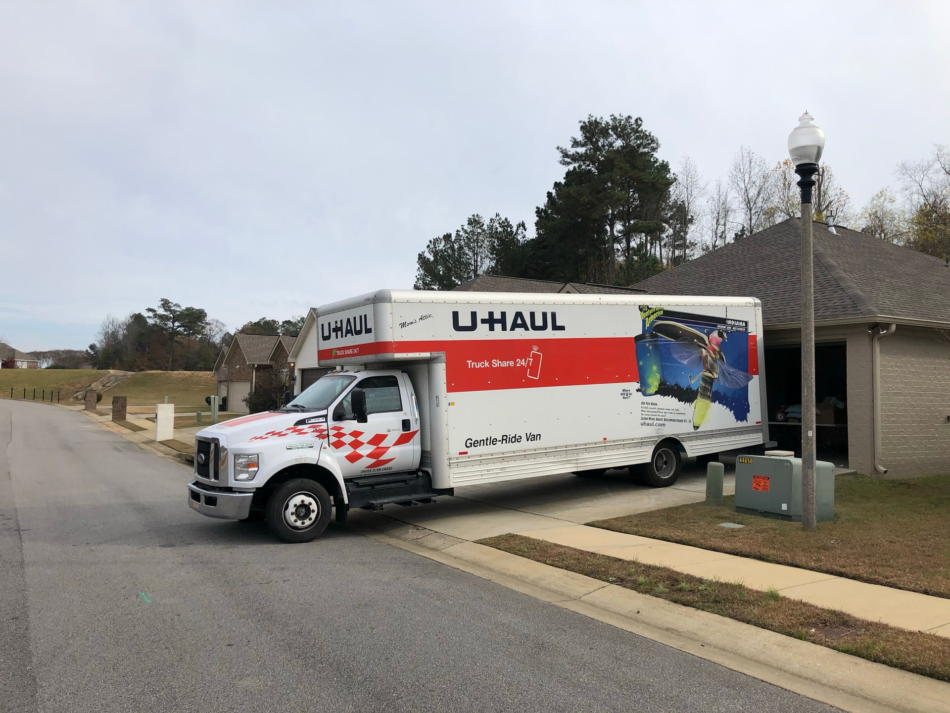 Large U-Haul truck on the street